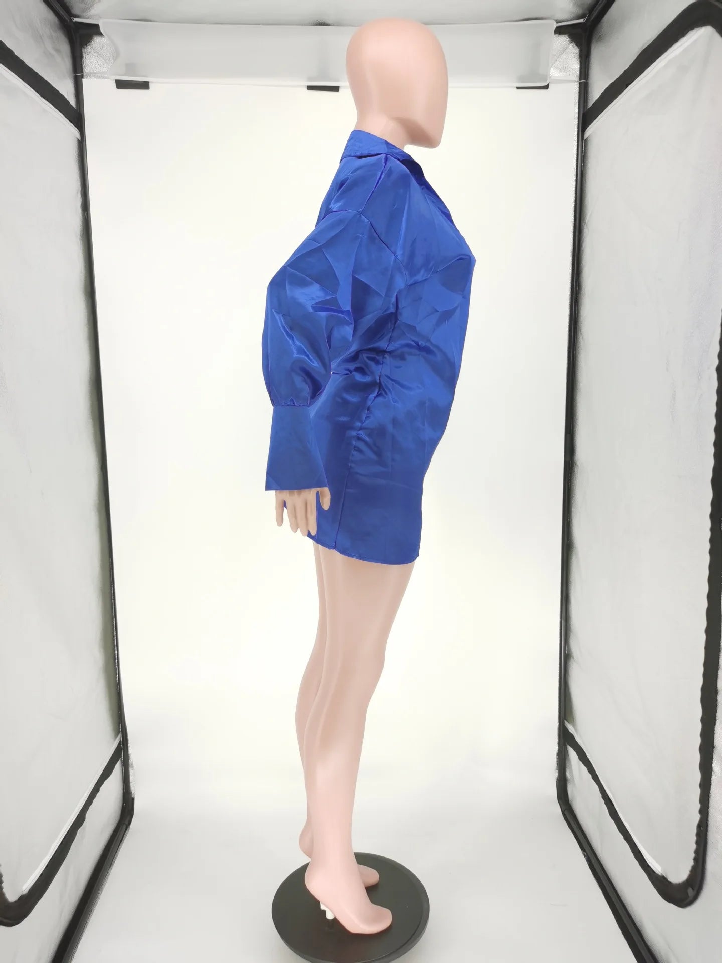 Solid Women Long Sleeve Deep V-neck Midi Mini Dress Sexy Blouses Style Ruched Above knee Dresses Outfits