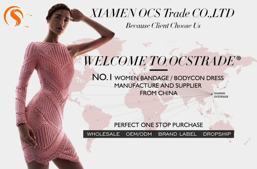 Women's Fashion Spring Summer Sexy Elegant Black Long Sleeve Midi Backless Bodycon Bandage Dress Party Cocktail Evening Dress