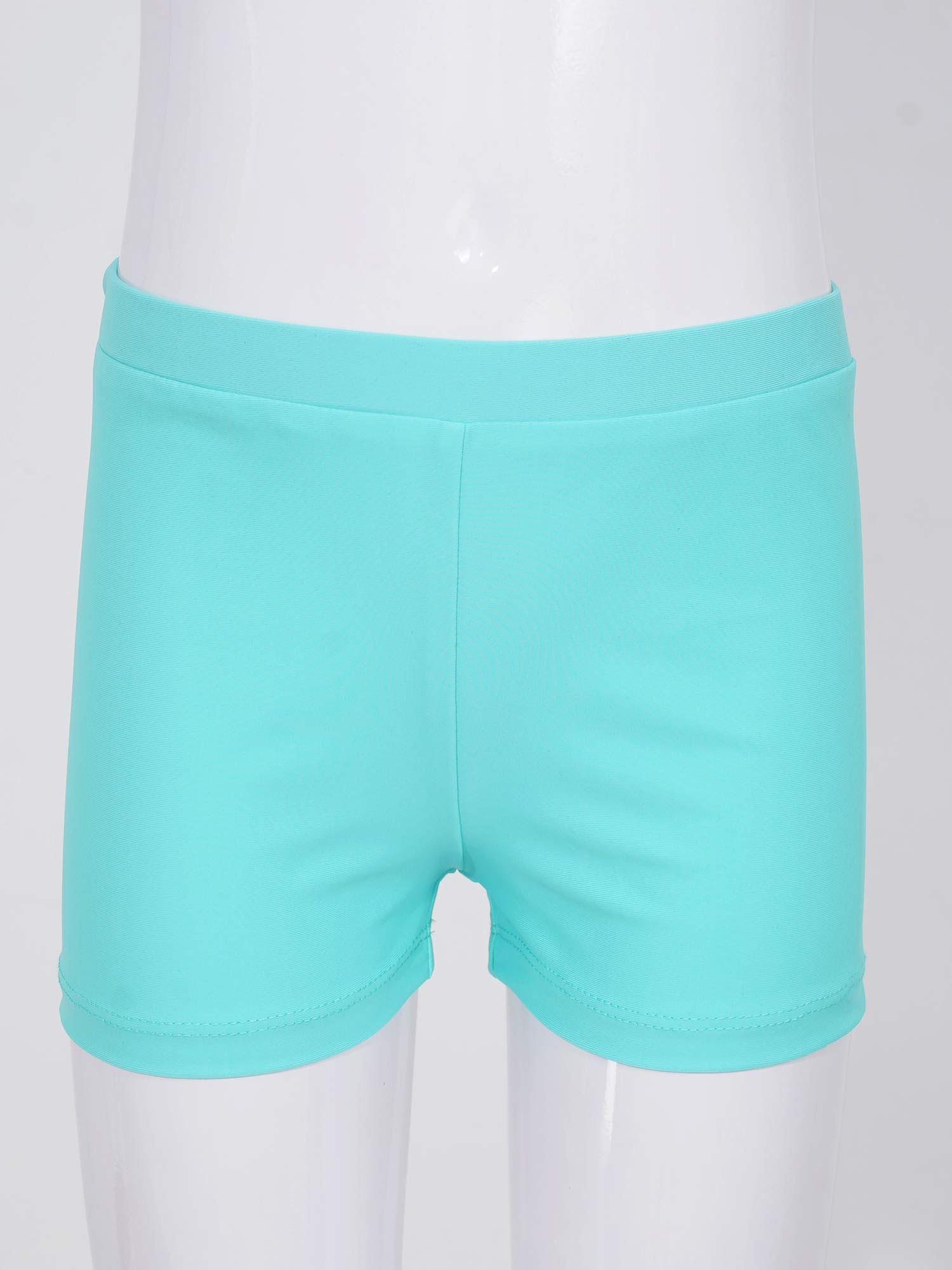 Child Girls Quick-dry Swimming Trunks Elastic Waistband Solid Color Swimwear Shorts Swimsuit Beach Pool Hot Spring Bathing Suit