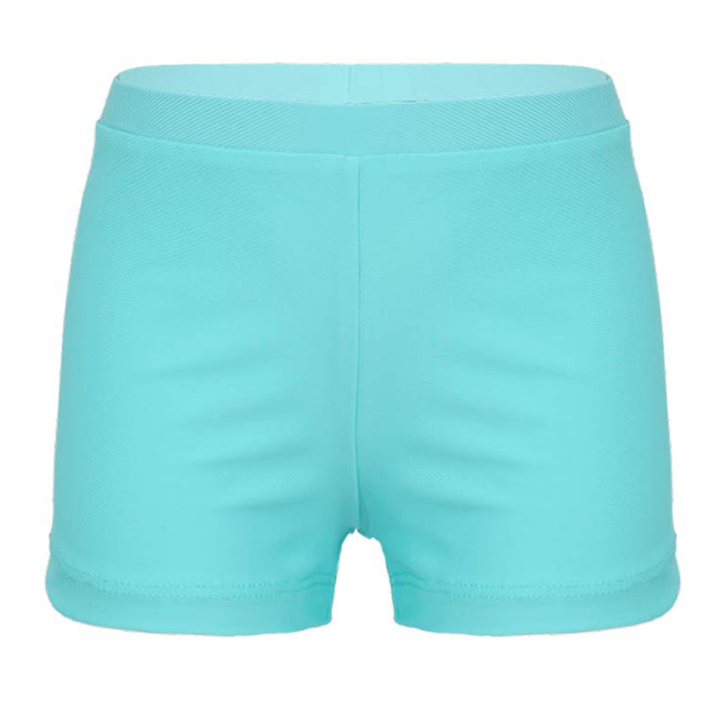 Child Girls Quick-dry Swimming Trunks Elastic Waistband Solid Color Swimwear Shorts Swimsuit Beach Pool Hot Spring Bathing Suit