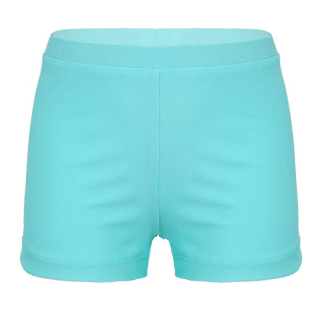 Child Girls Quick-dry Swimming Trunks Elastic Waistband Solid Color Swimwear Shorts Swimsuit Beach Pool Hot Spring Bathing Suit