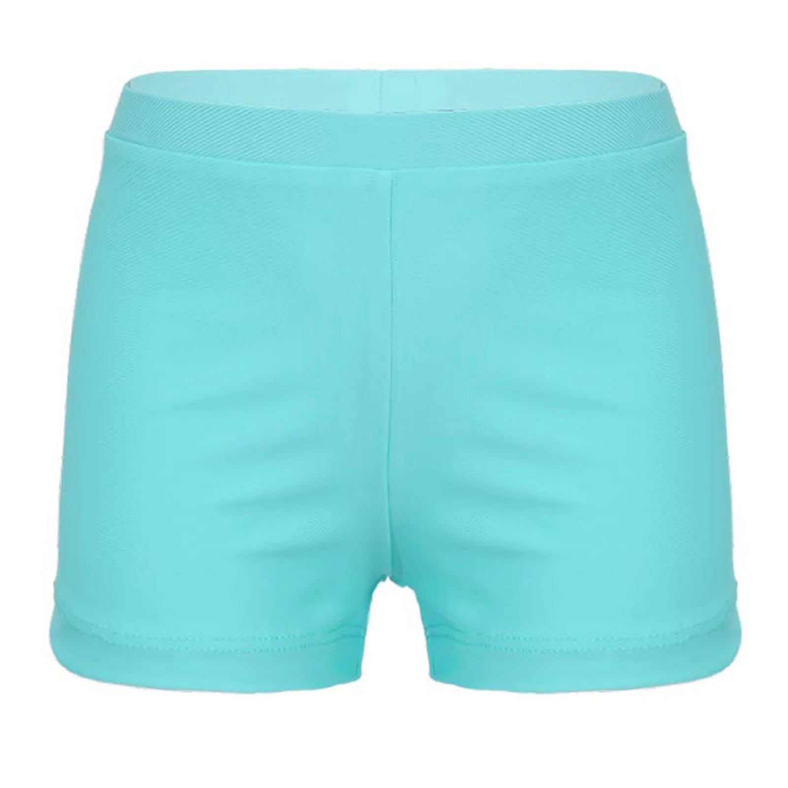 Child Girls Quick-dry Swimming Trunks Elastic Waistband Solid Color Swimwear Shorts Swimsuit Beach Pool Hot Spring Bathing Suit