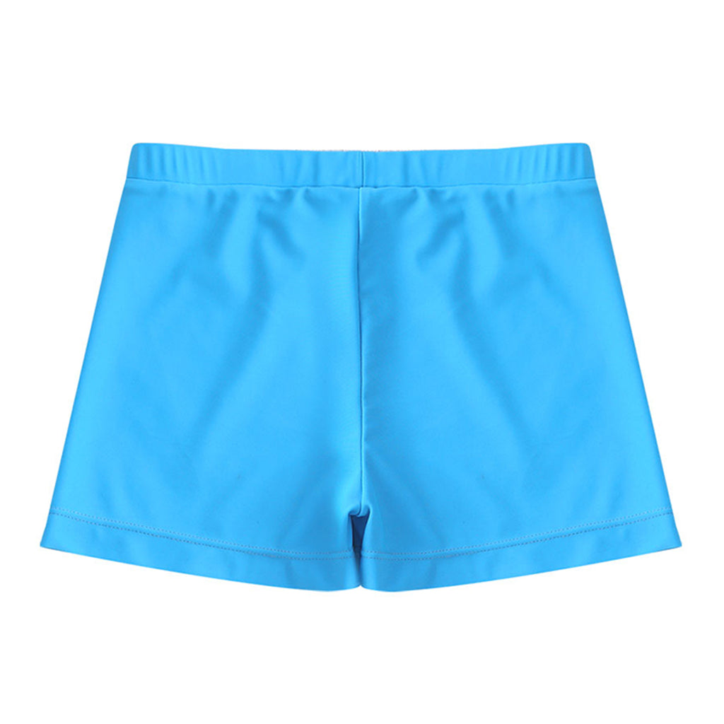 Child Girls Quick-dry Swimming Trunks Elastic Waistband Solid Color Swimwear Shorts Swimsuit Beach Pool Hot Spring Bathing Suit