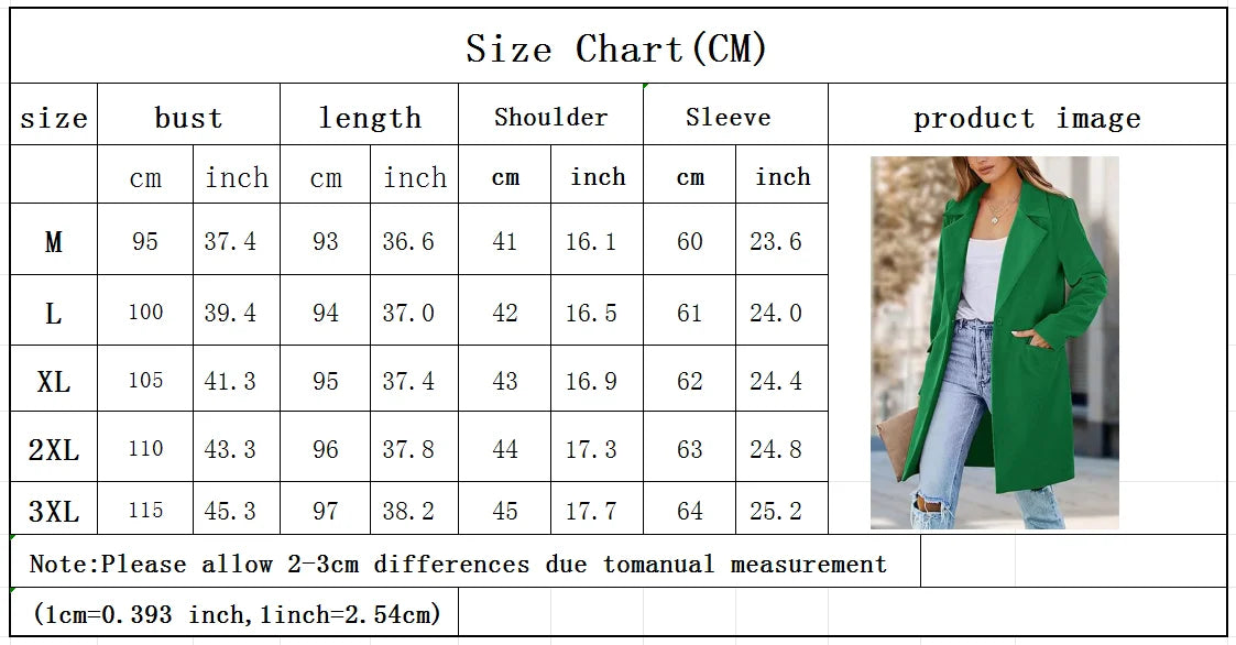 Woolen Ladies Jackets Lapel Trench Coat Autumn One Button Street Coats Fashion Women's Clothing