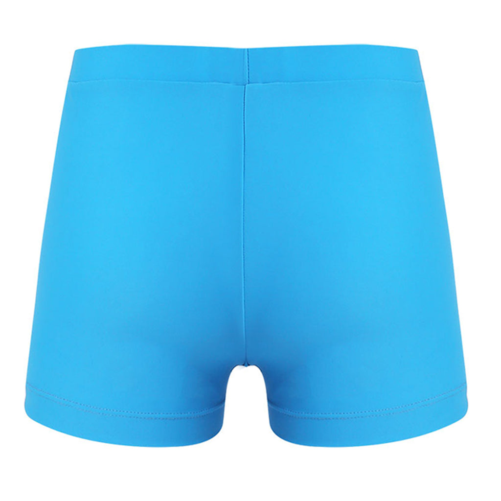 Child Girls Quick-dry Swimming Trunks Elastic Waistband Solid Color Swimwear Shorts Swimsuit Beach Pool Hot Spring Bathing Suit