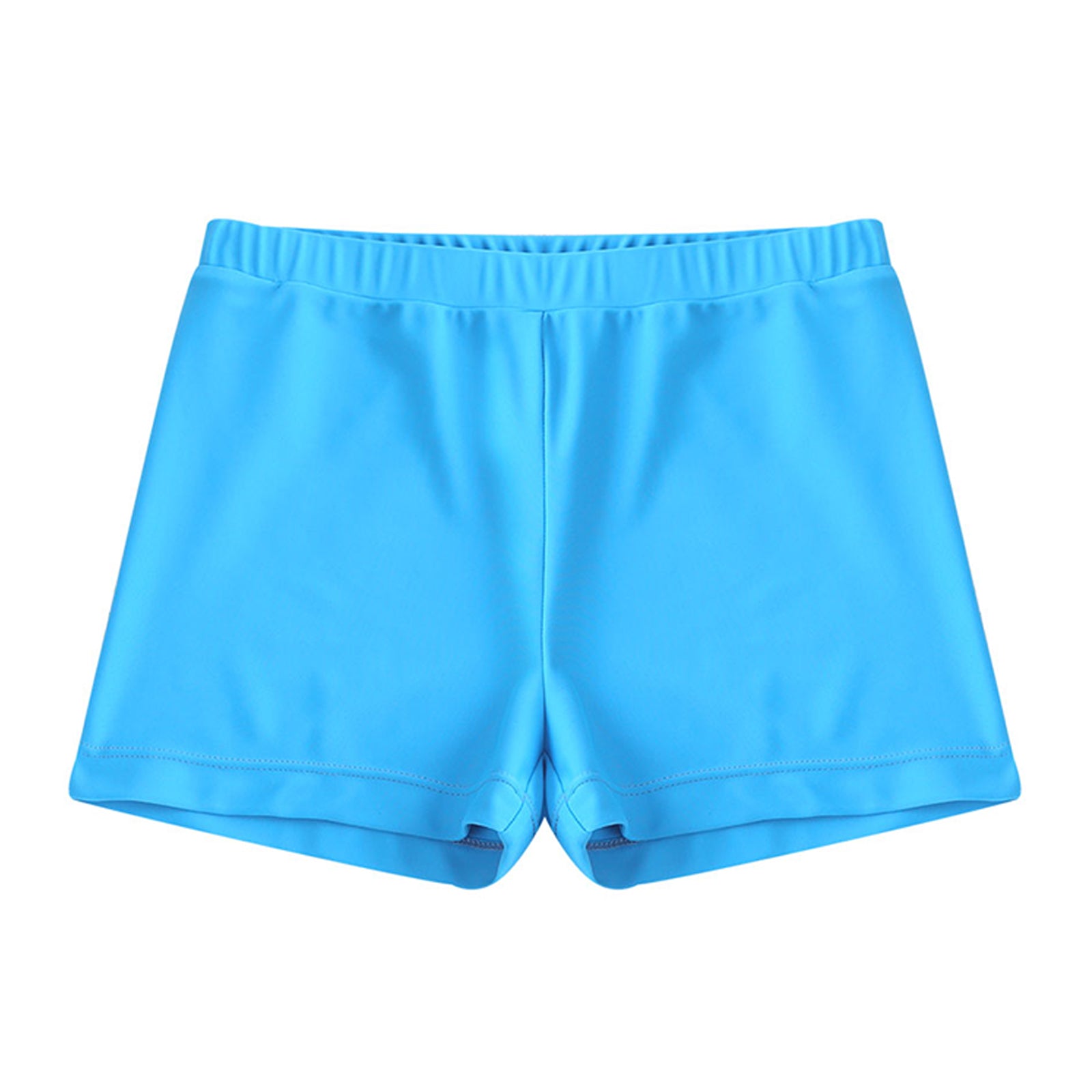 Child Girls Quick-dry Swimming Trunks Elastic Waistband Solid Color Swimwear Shorts Swimsuit Beach Pool Hot Spring Bathing Suit