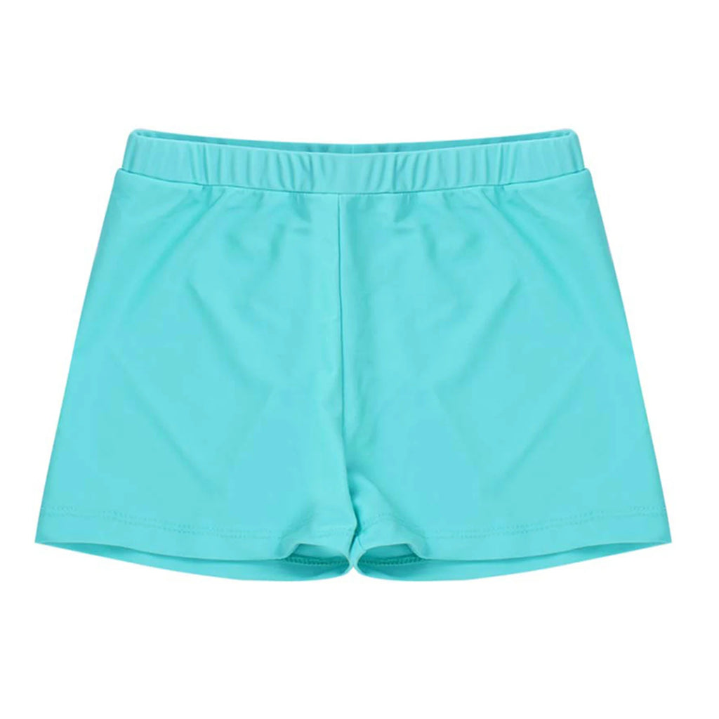 Child Girls Quick-dry Swimming Trunks Elastic Waistband Solid Color Swimwear Shorts Swimsuit Beach Pool Hot Spring Bathing Suit