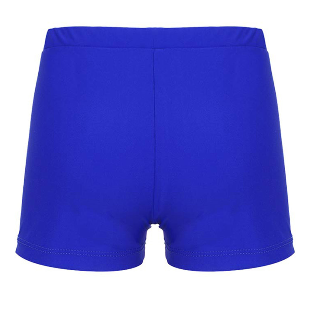 Child Girls Quick-dry Swimming Trunks Elastic Waistband Solid Color Swimwear Shorts Swimsuit Beach Pool Hot Spring Bathing Suit