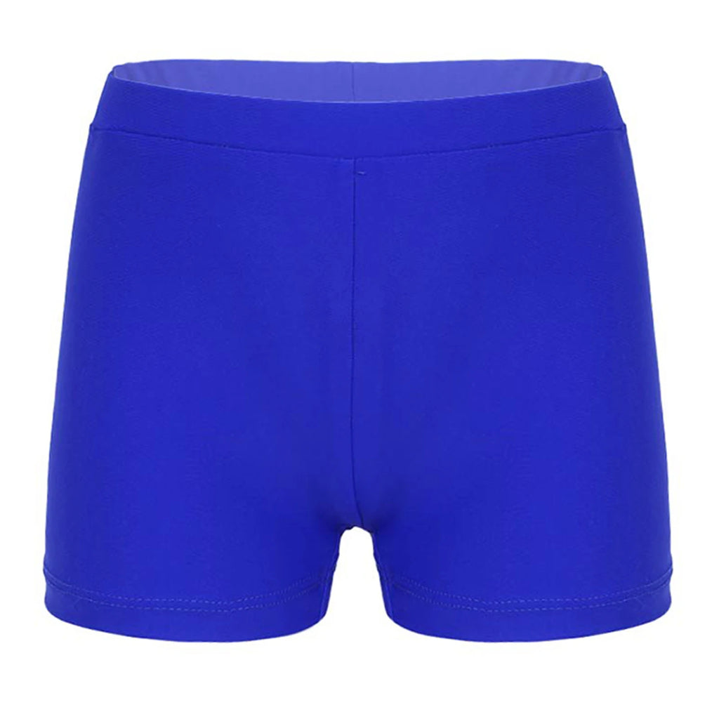 Child Girls Quick-dry Swimming Trunks Elastic Waistband Solid Color Swimwear Shorts Swimsuit Beach Pool Hot Spring Bathing Suit