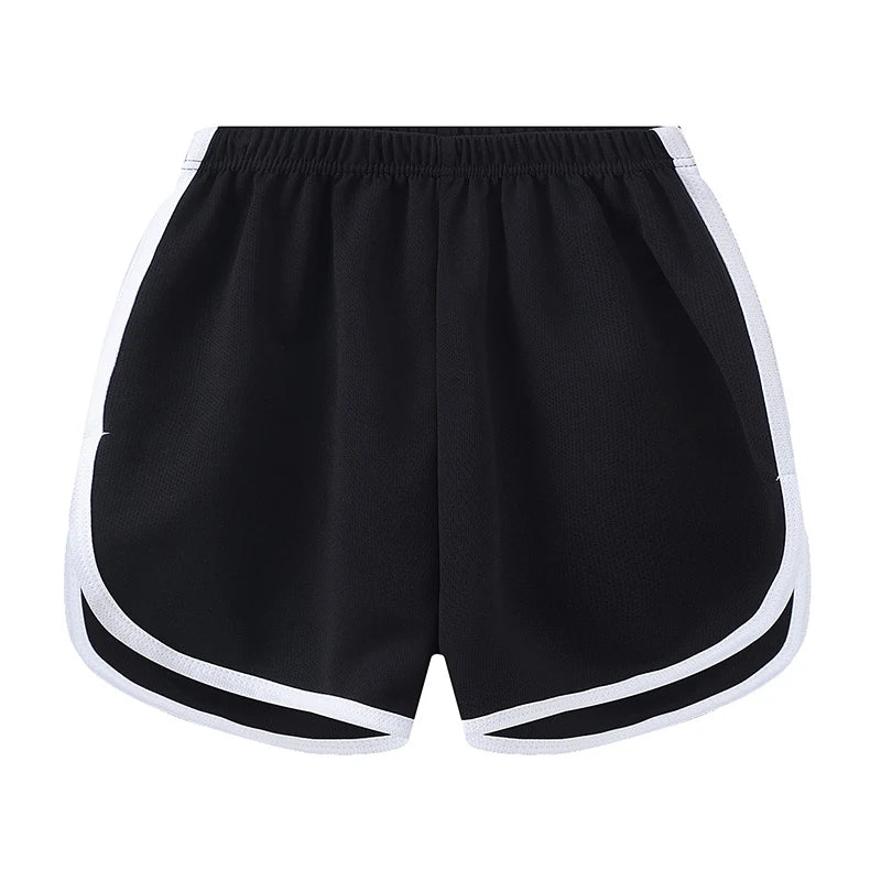 1/4Pcs Children's Summer Quick-drying Solid Color Sports Hot Pants Boys And Girls Leisure Sports Comfortable Elastic Waist Short