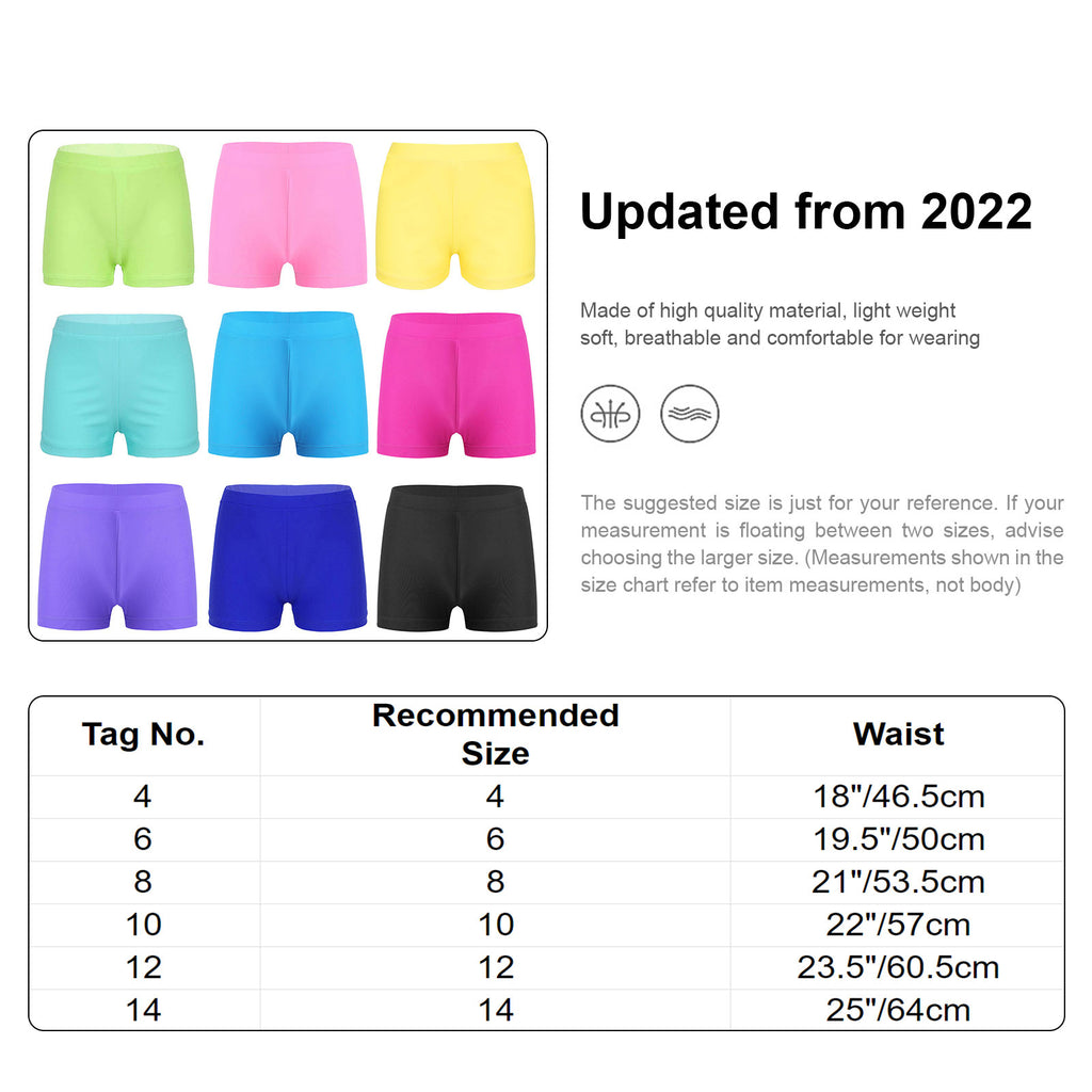 Child Girls Quick-dry Swimming Trunks Elastic Waistband Solid Color Swimwear Shorts Swimsuit Beach Pool Hot Spring Bathing Suit