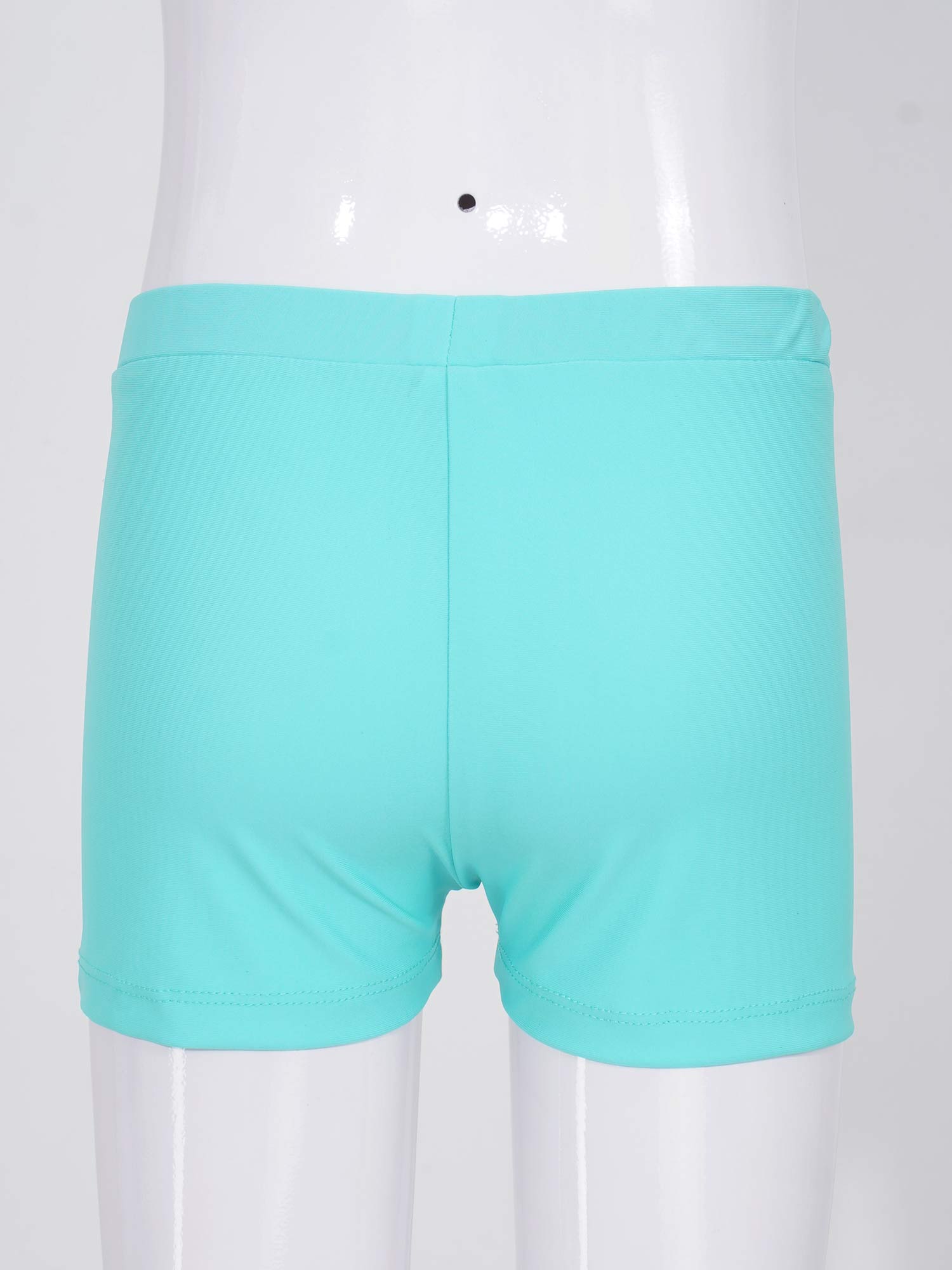 Child Girls Quick-dry Swimming Trunks Elastic Waistband Solid Color Swimwear Shorts Swimsuit Beach Pool Hot Spring Bathing Suit