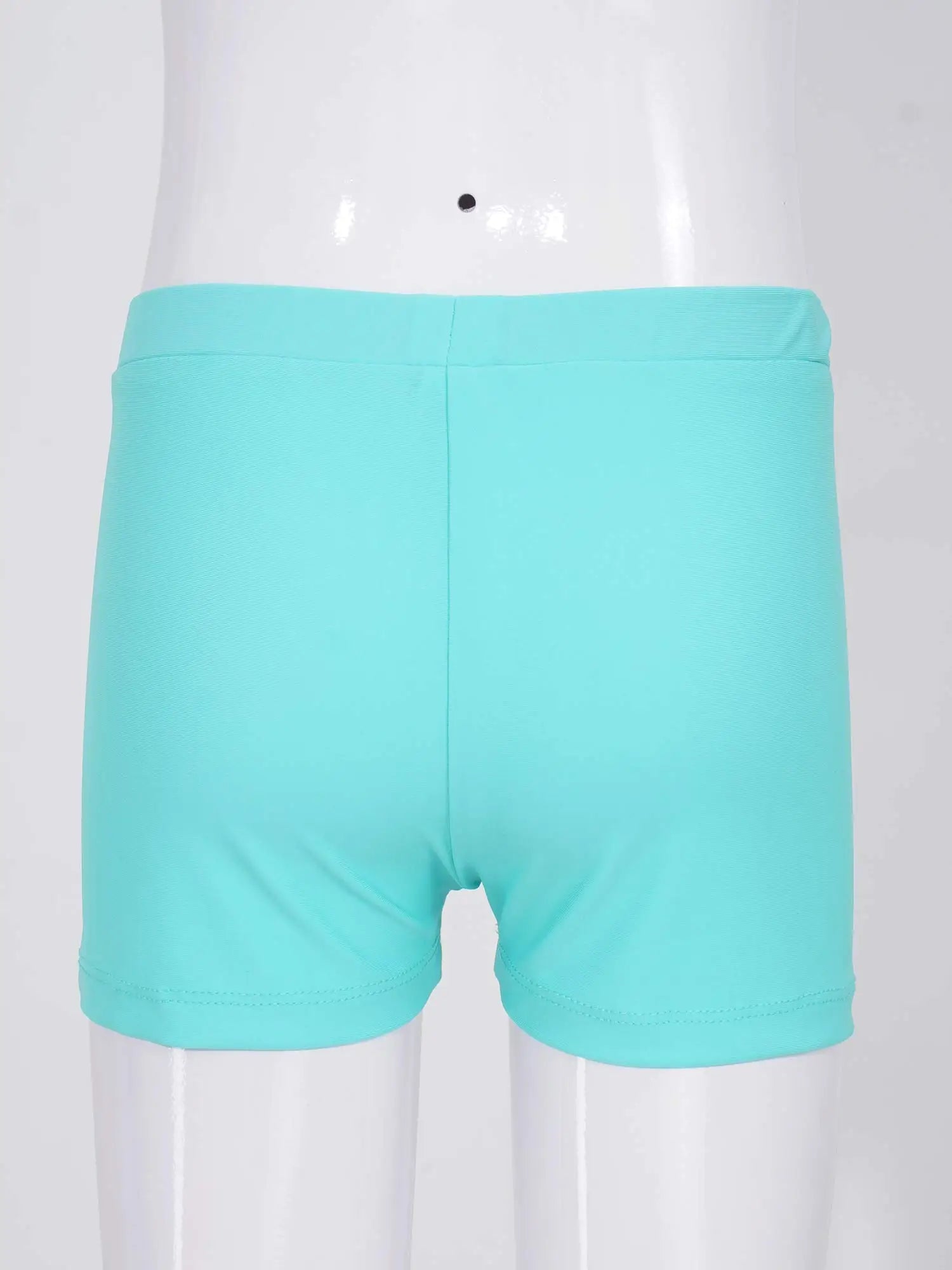 Child Girls Quick-dry Swimming Trunks Elastic Waistband Solid Color Swimwear Shorts Swimsuit Beach Pool Hot Spring Bathing Suit