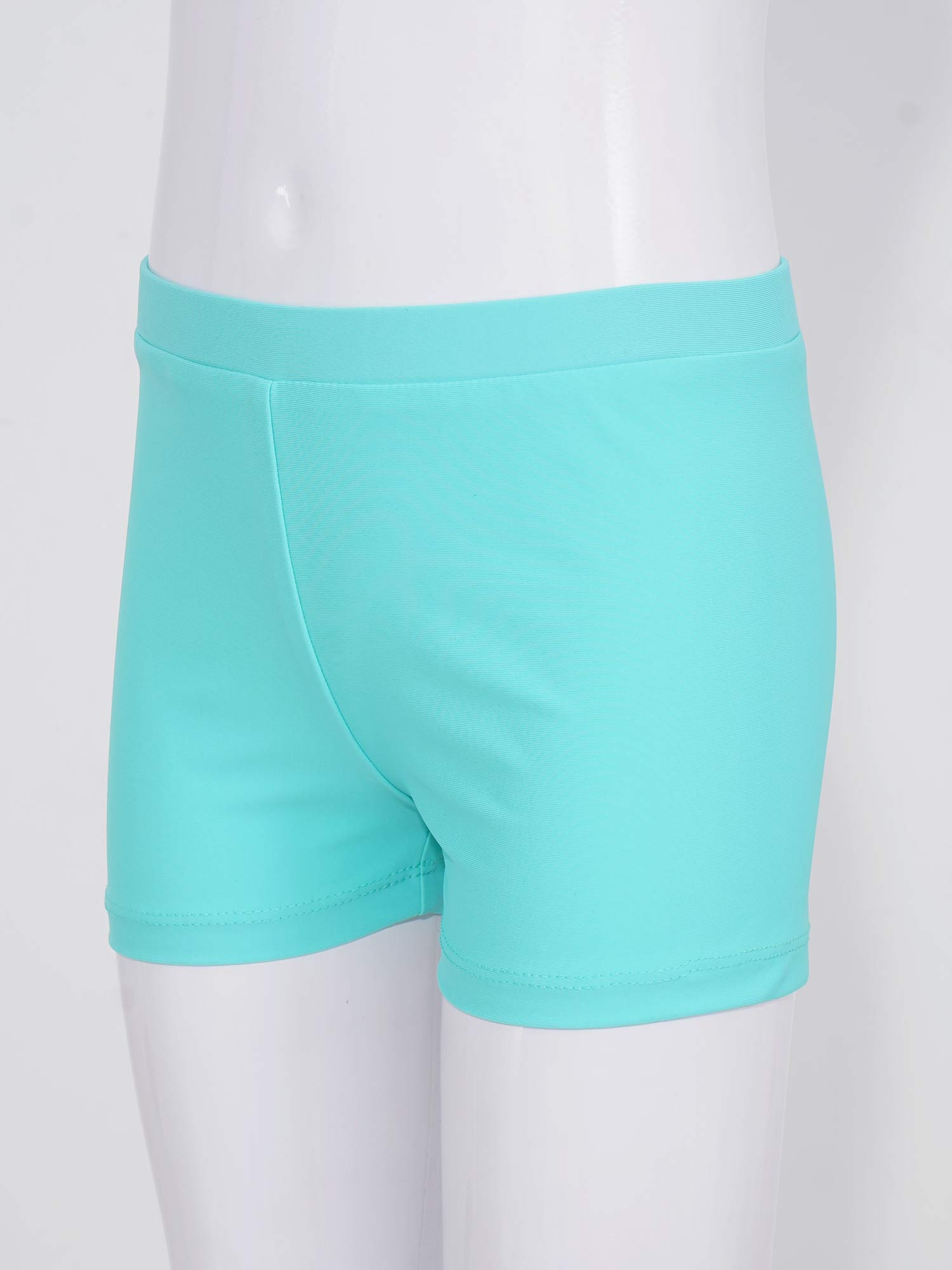 Child Girls Quick-dry Swimming Trunks Elastic Waistband Solid Color Swimwear Shorts Swimsuit Beach Pool Hot Spring Bathing Suit