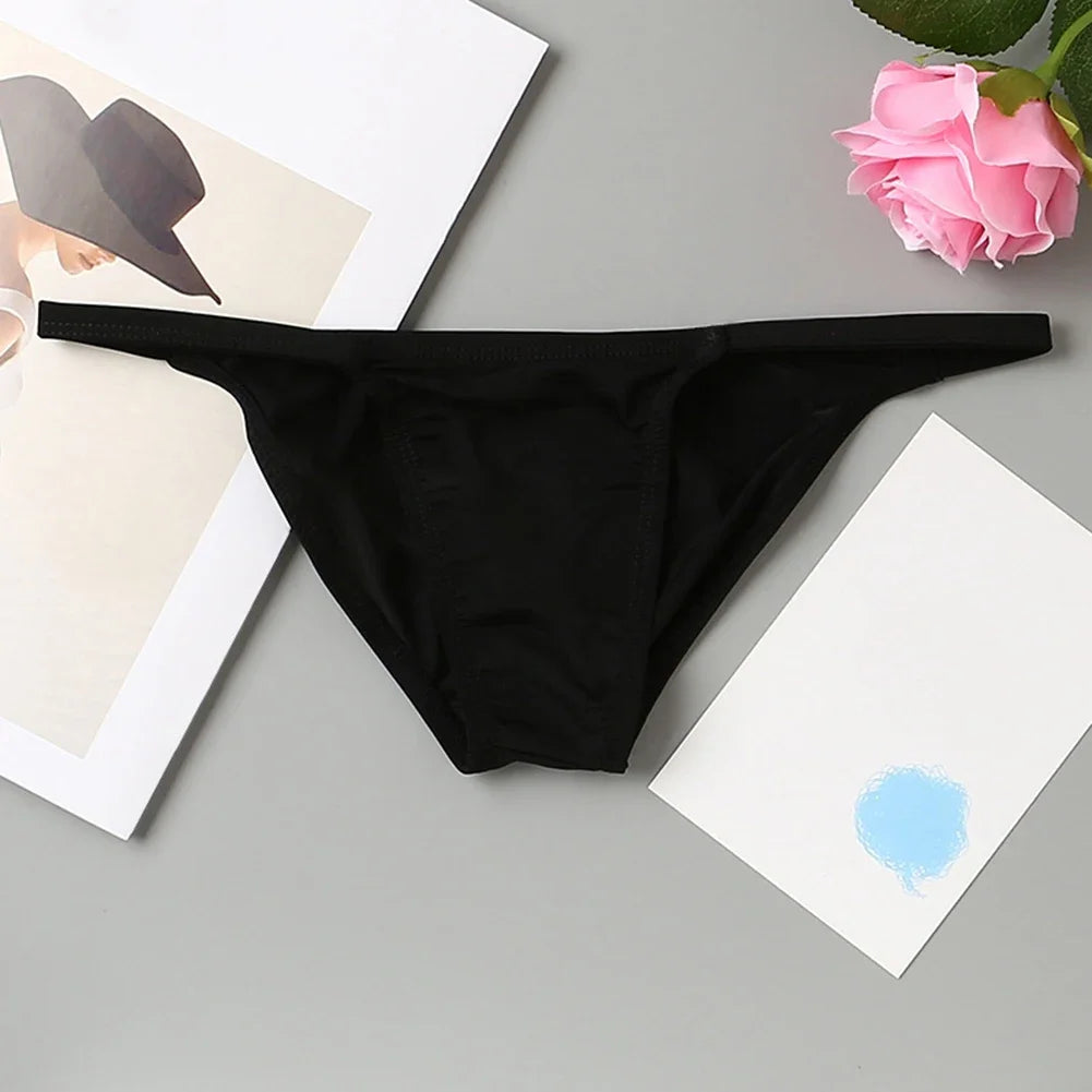 For Casual Wear Breathable Briefs Lightweight Quick Drying Panties Quick Drying Underwear Black Solid Color Pattern